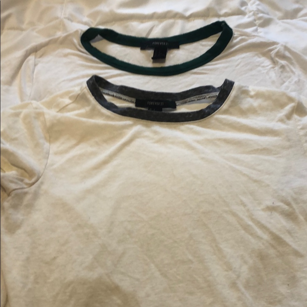 forever 21 white tees